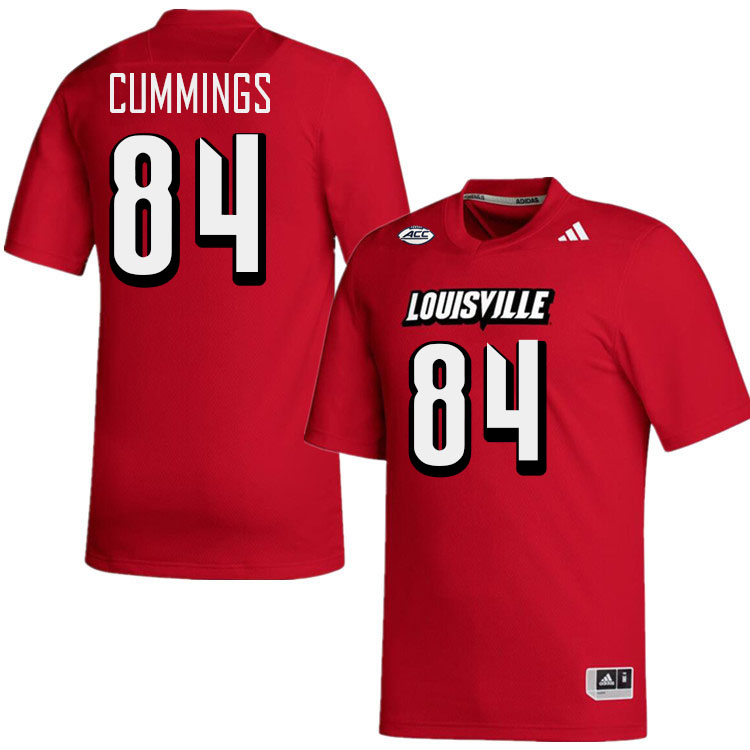 Men #84 Izayah Cummings Louisville Cardinals College Football Jerseys Stitched-Red